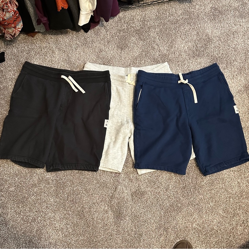 Set of 3, never worn Large Men’s Life is good shorts. New are around 50 each.